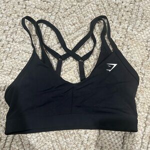 Gymshark Black Cross-Back Sports Bra
